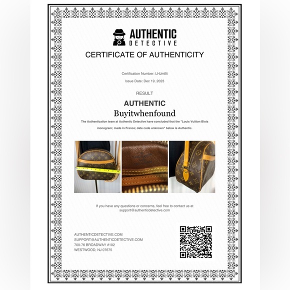 Auth LOUIS VUITTON BLOIS Monogram Crossbody Shoulder Bag w/ LV DUST BAG & COA - Picture 3 of 17